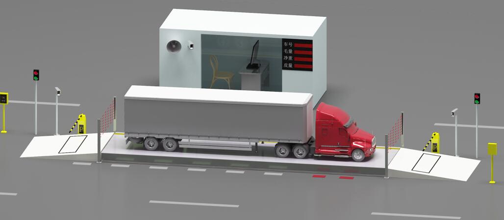 Unmanned car scale weighing system